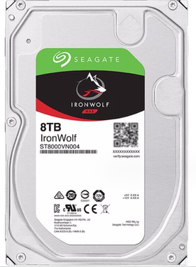 全新Seagate/希捷ST8000VN004 酷狼8TB 7.2K 256M网络存储NAS硬盘