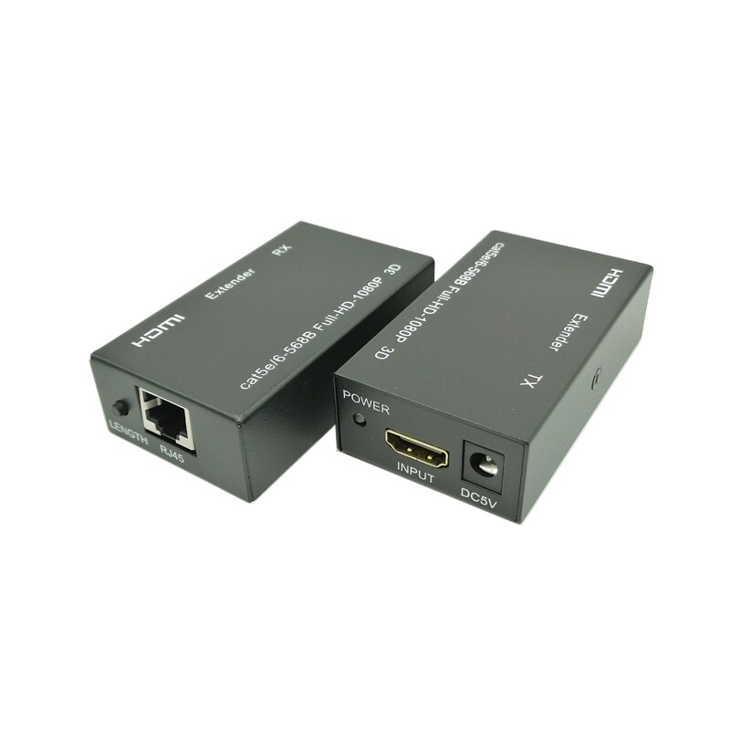 有源HDMI双绞线传输器60米HDMI延长器 hdmi讯号网路线延长器1对包邮