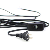 1.8 3米开关电线带插头电源线台灯家电床头按钮303线上开关两扁插