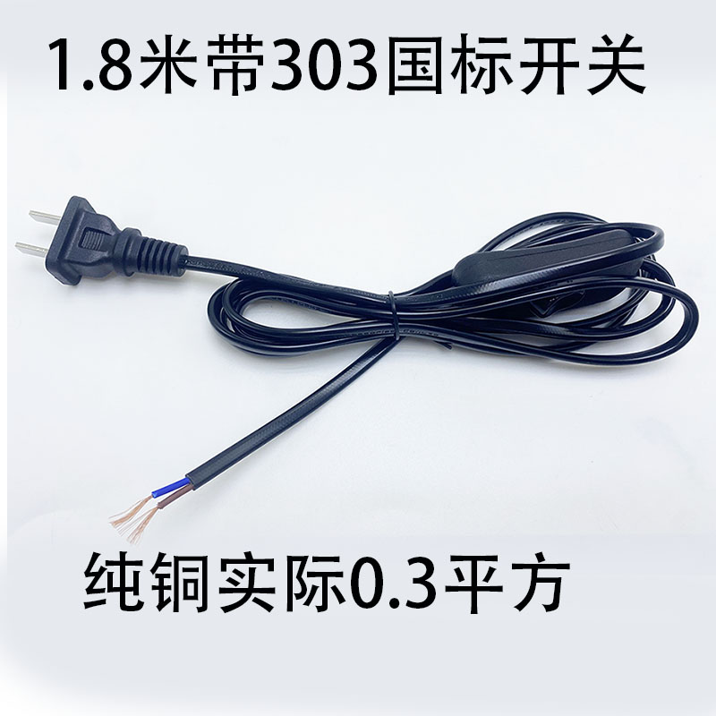 扁插头带303线上开关电源线