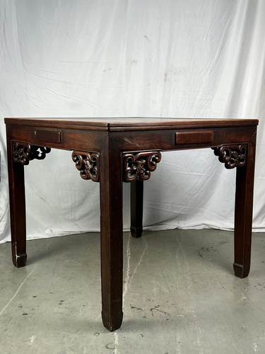 特惠！民国海派老家具 民国老花黎香红木大方桌 桌子 麻将桌