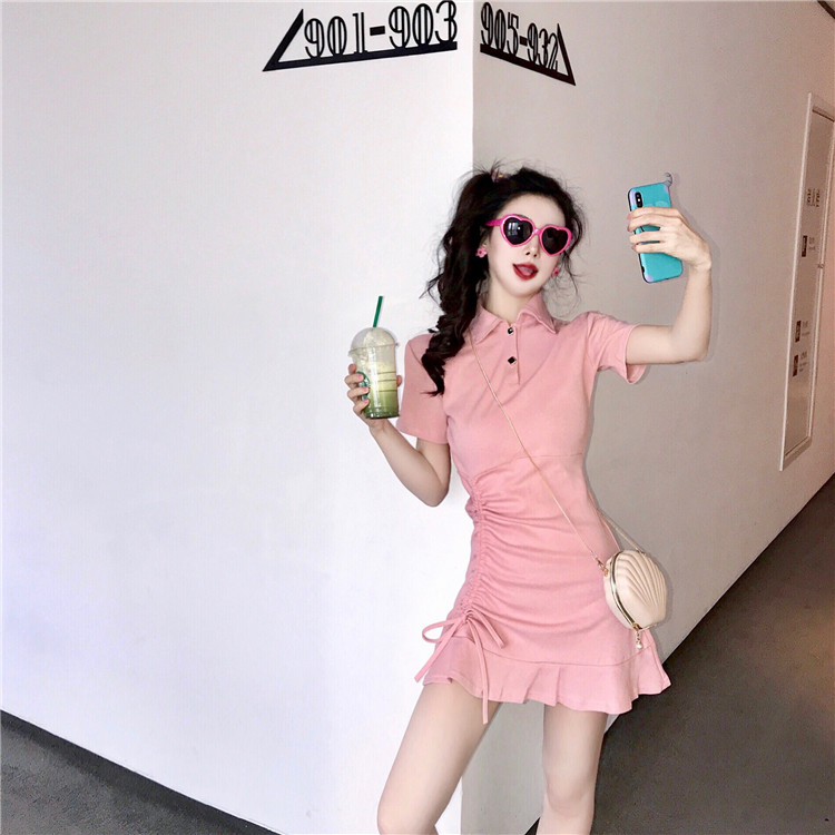 A-line fashion dress for children's Hepburn style