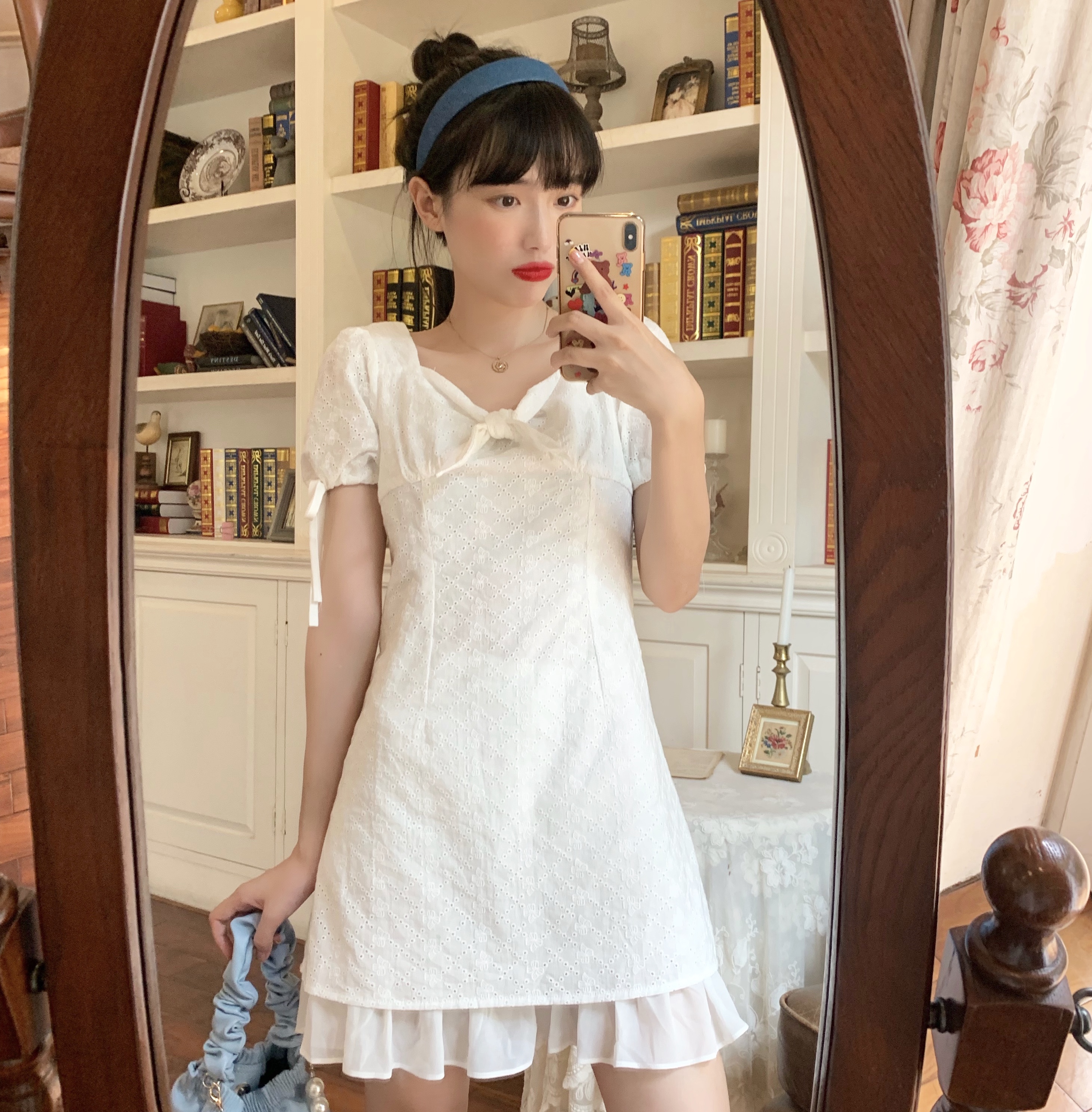 French girl's lace Jacquard Dress