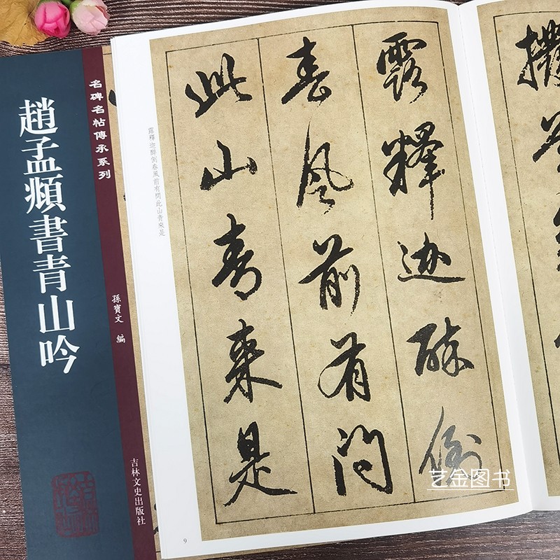 赵孟頫书青山吟白云吟 名碑名帖传承系列孙宝文编赵孟頫行书字帖繁体释文成人毛笔软笔临摹字帖吉林文史出版社