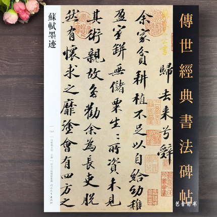 苏轼墨迹 28幅苏轼书法字帖传世经典书法碑帖141繁体释文苏轼尺牍行书字帖书法全集手札墨迹归去来辞原大行书成人练笔临摹练字帖