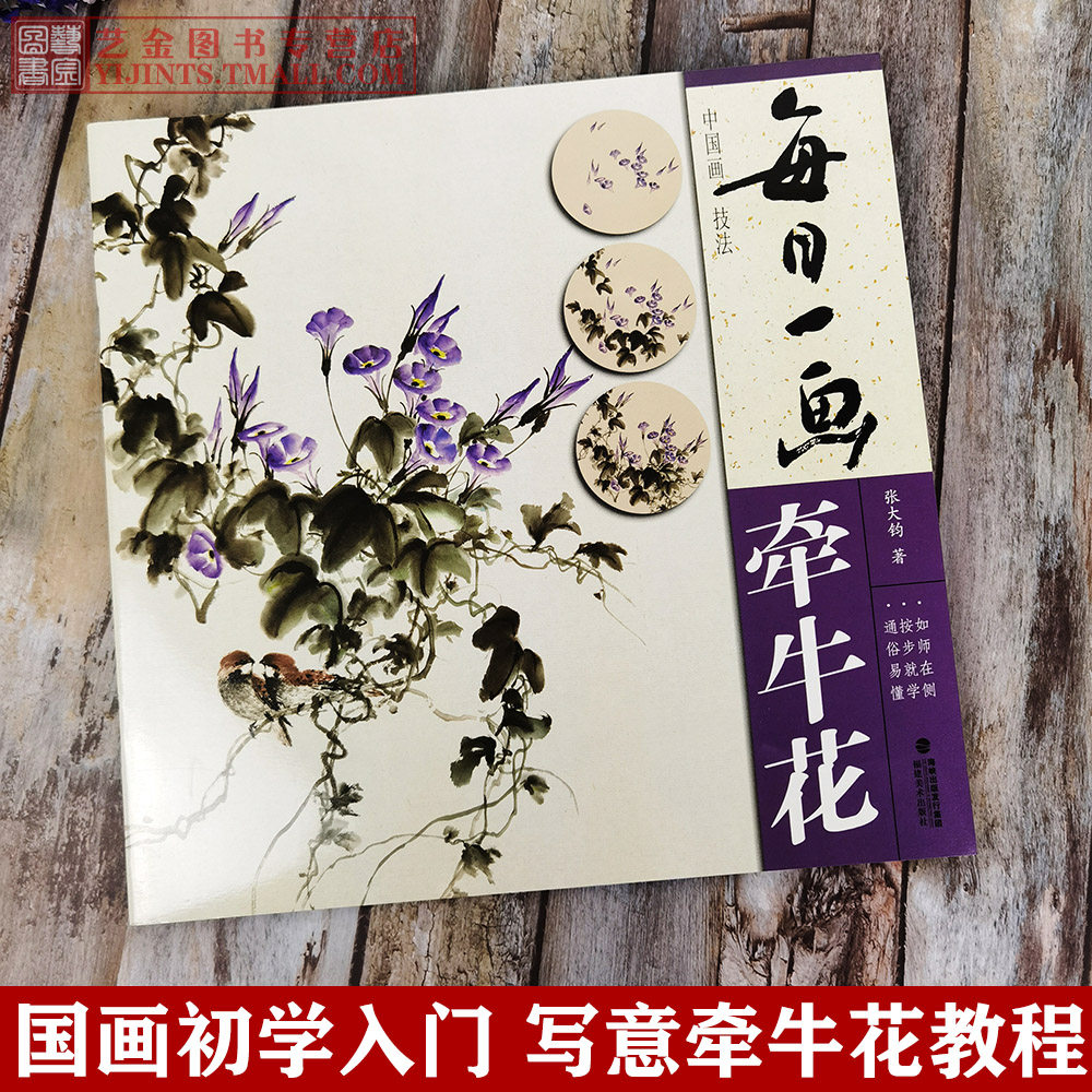 每日一画 牵牛花 中国画技法 张大钧 写意藤蔓花卉画法步骤国画技法