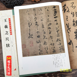 王羲之尺牍 历代名家尺牍精粹 简体注释54幅王羲之尺牍墨迹行书毛笔字帖手札信件王羲之行书临摹练字帖 河南美术出版社