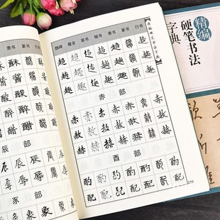 精编硬笔书法字典 部首索引行篆隶草楷书瘦金体魏碑楷书硬笔书法字典直查查字字典工具书硬笔书法作品参考书籍江西美术出版社