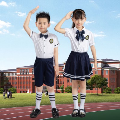 幼儿园园服夏装时尚合唱服儿童校服套装小学生班服夏季毕业照服装