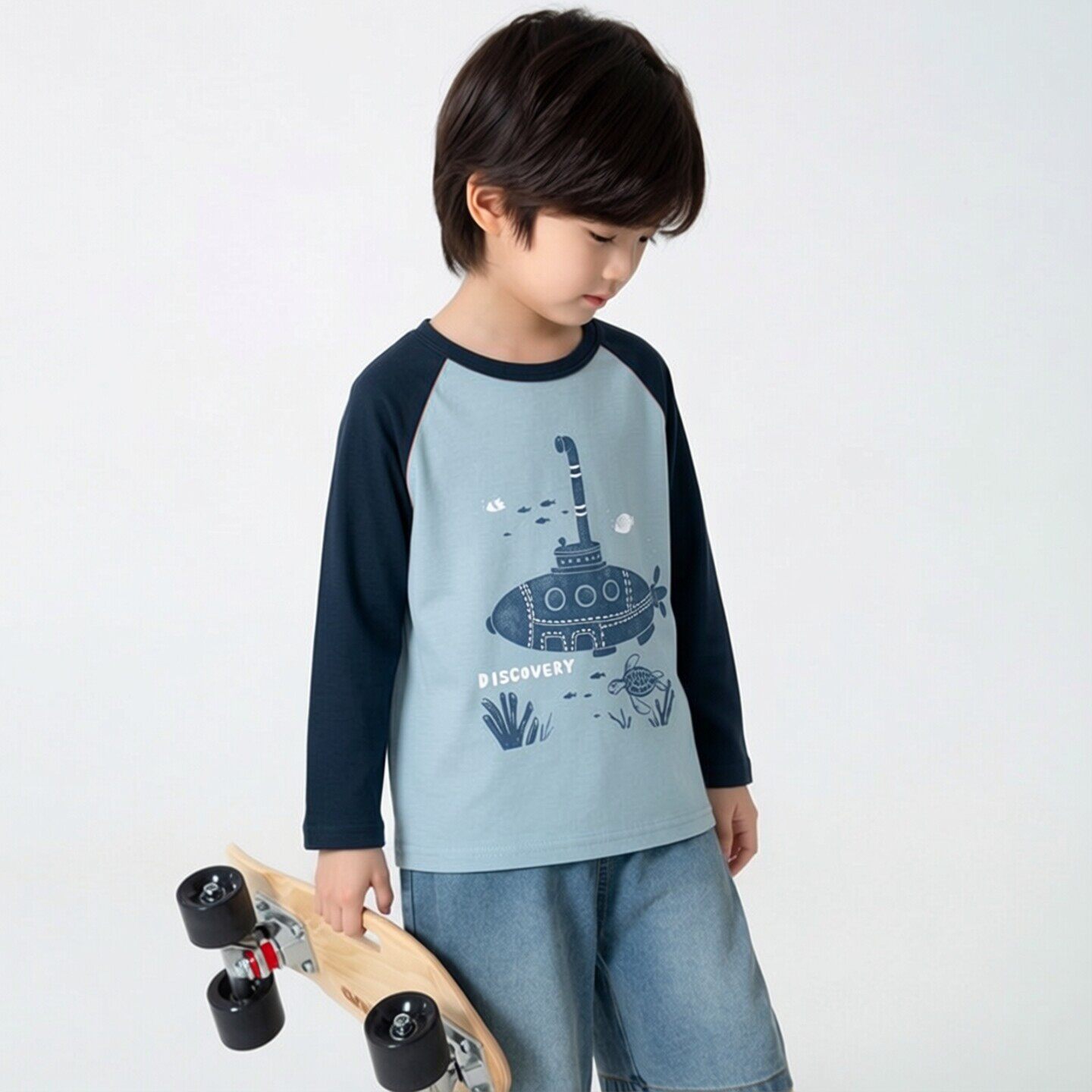 欧美外贸童装春季新款 儿童纯棉长袖T恤打底衫男宝宝卡通印花衣服