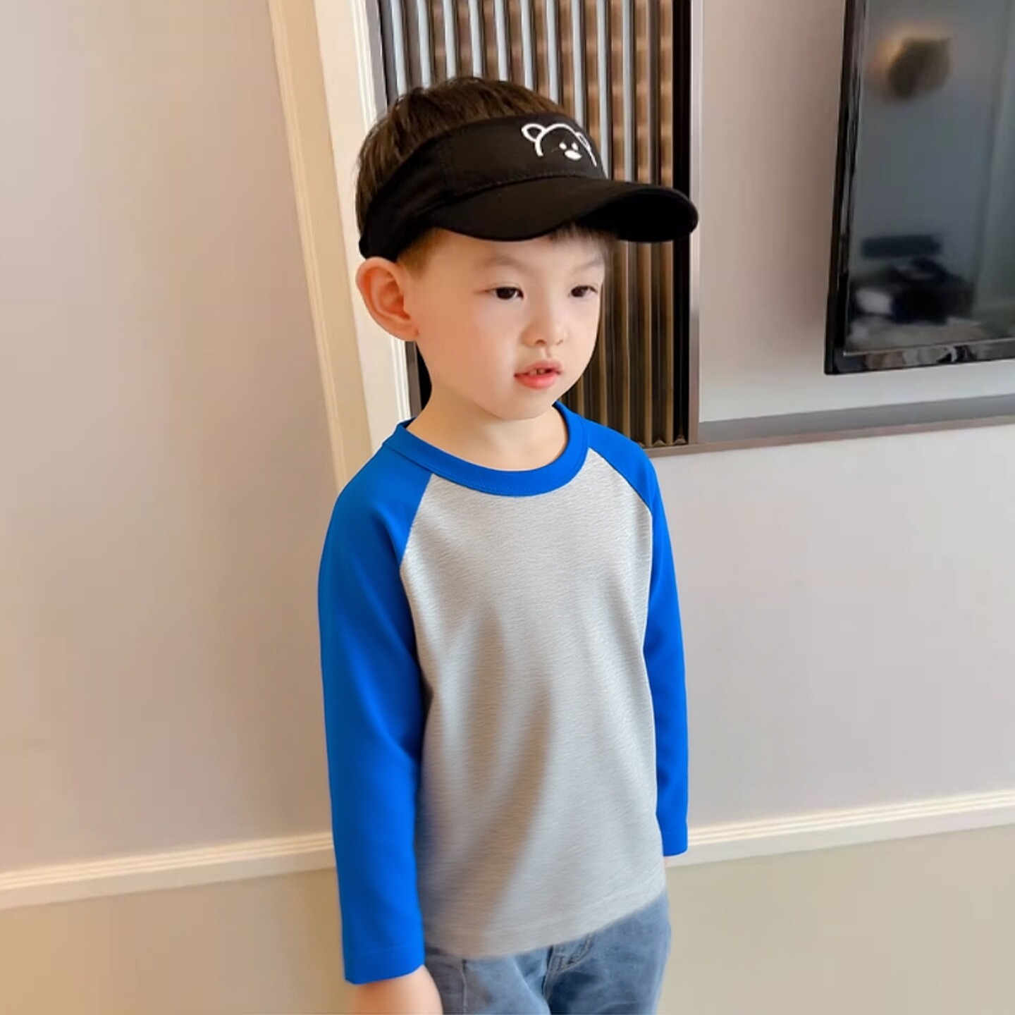 品牌外贸原单童装2026春季新款儿童纯棉长袖t恤套头男童打底衫ins