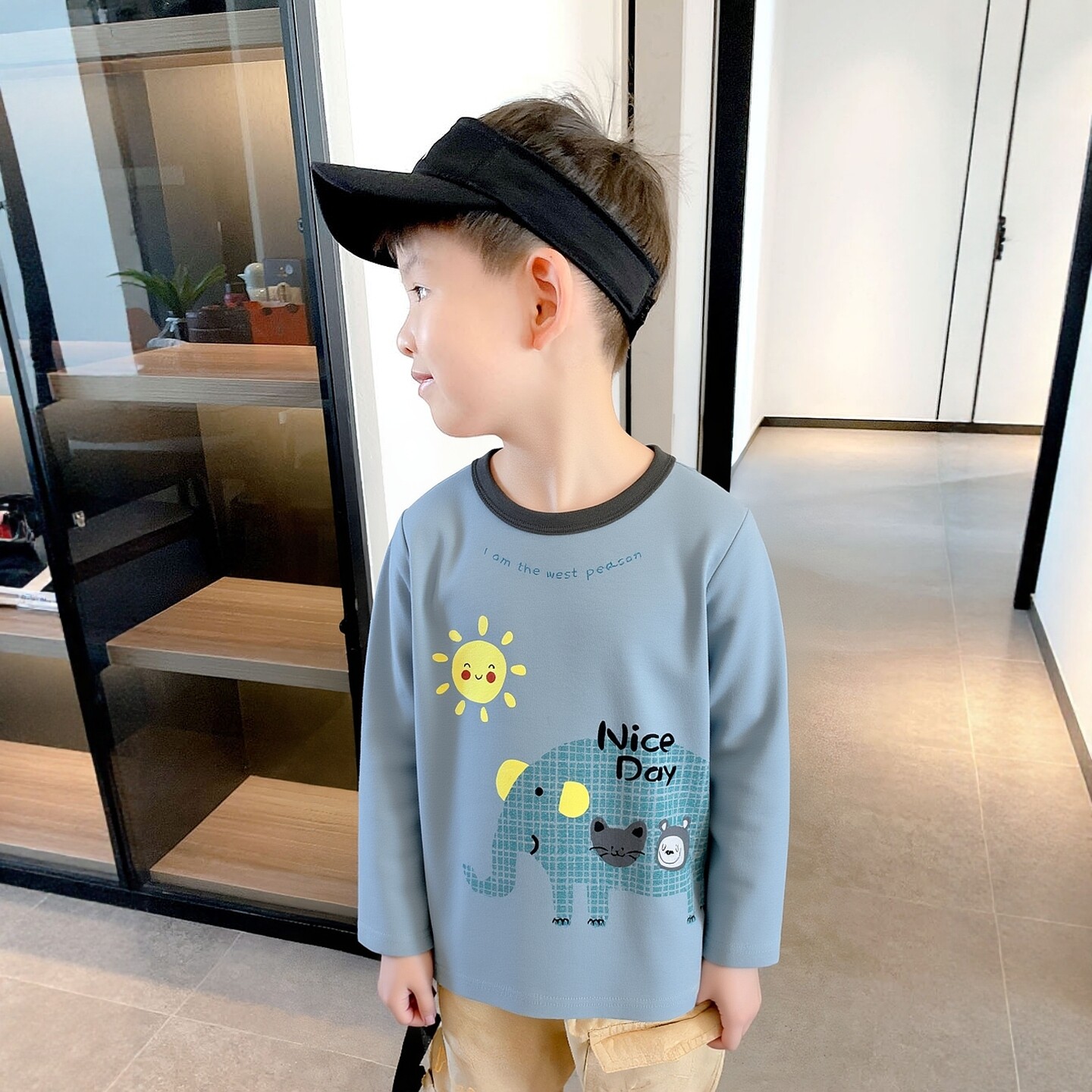 27kids品牌童装春季新品儿童纯棉打底衫 男孩长袖t恤圆领宝宝衣服