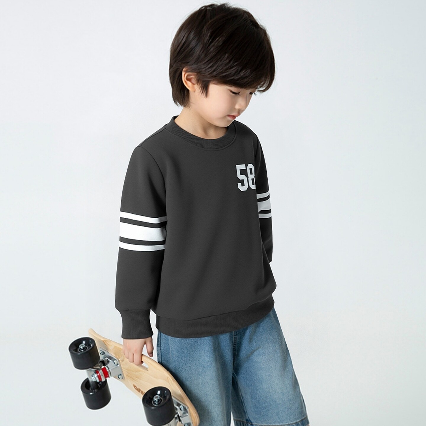 27kids儿童运动加绒卫衣秋冬新款图片