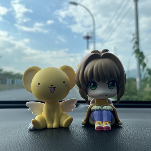 潮玩GK魔卡少女汽车摆件