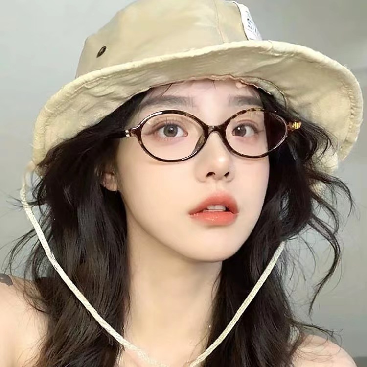 新款时尚复古老花镜男女张元英书呆子眼镜玳瑁豹纹椭圆小框防蓝光