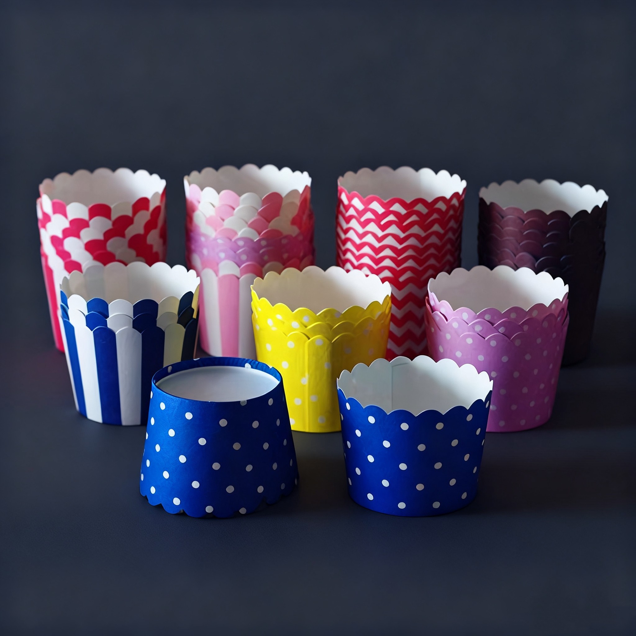 森系甜品台烘焙纸杯耐烤杯戚风烘焙纸杯麦芬中号蛋糕防油纸杯纸托