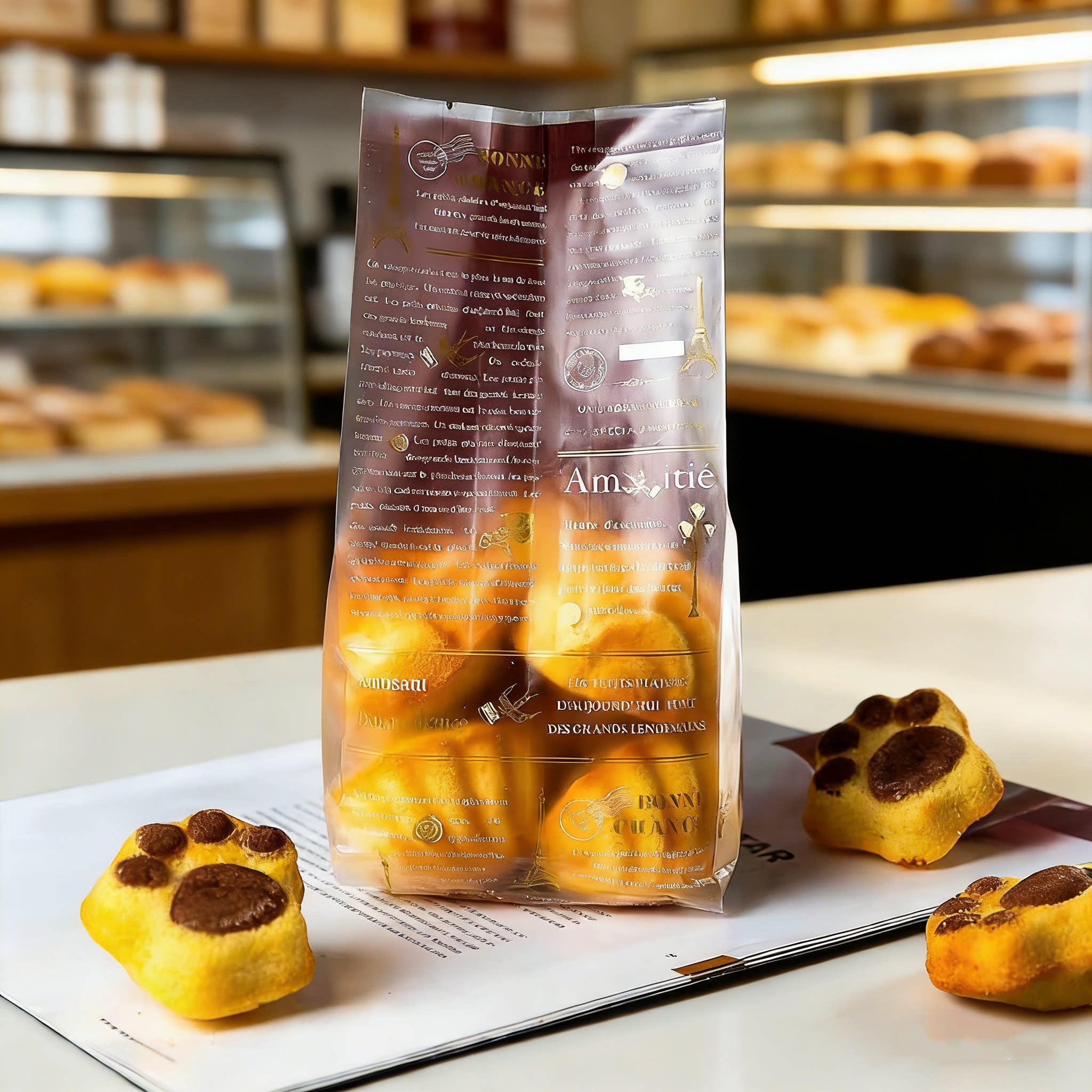 半透明雪花酥曲奇饼干包装袋食品级烘焙点心糖果风琴袋磨砂机封袋