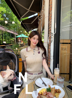 【NEW FOOLLAND】M1u小元同款高智少女名媛网球风运动休闲套装