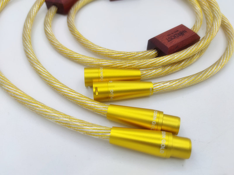 美国HIFI金色音乐丝带奥丁新款XLR平衡线信号线镀金头功放CD线