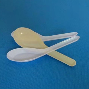 一次性商用餐廳中式 羹湯勺糖水豆腐花200個白色 塑料加厚S103更飯