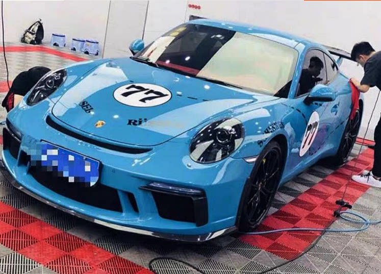 适用保时捷911 997改装gt3款大包围前后杠侧裙尾翼911.1-911.
