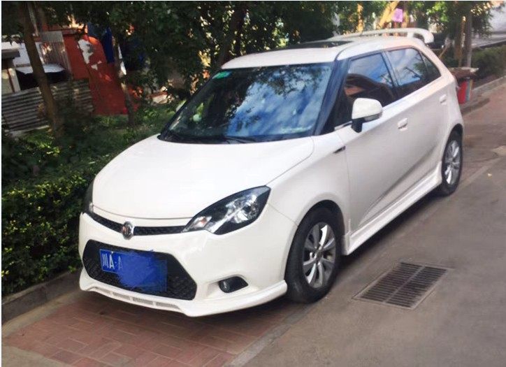 pp塑料10-13名爵3小包围改装 11/12款mg3前后唇侧裙大尾翼