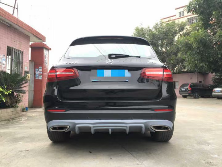 适用奔驰GLC 250改装小包围升级前唇后杠空力套件后扰流bodykit