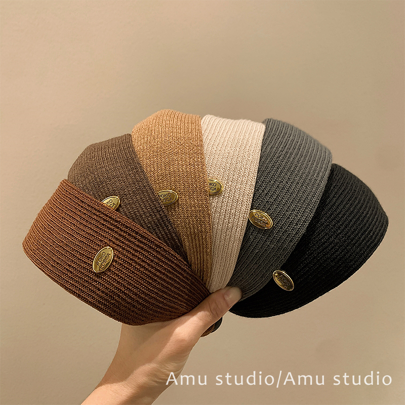 韩国秋冬针织加宽边纯色发箍女2025新款高颅顶压发头箍发卡头饰品