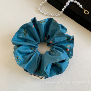 高级感小众双层碎花大肠发圈女扎丸子头皮筋低马尾发绳头绳发饰品