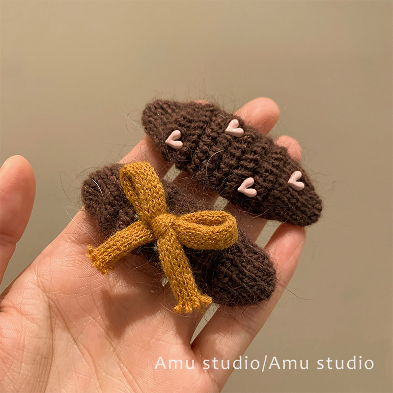 一对装~秋冬甜美毛线针织爱心发夹女前额碎发BB夹侧边刘海夹边夹,饰品/流行首饰/时尚饰品新,发饰,淘宝优惠券,粉丝福利购,淘宝优惠卷