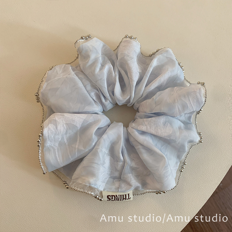 夏季薄款大号大肠发圈女韩系扎头发丸子头发绳低马尾头绳皮筋发饰