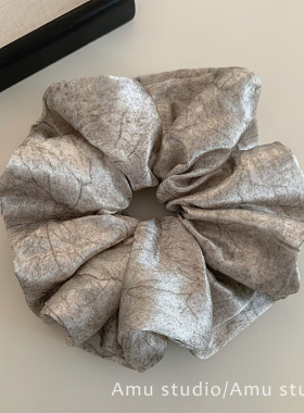 大号高级感缎面大肠发圈女复古扎头发皮筋侧低马尾头绳丸子头发绳
