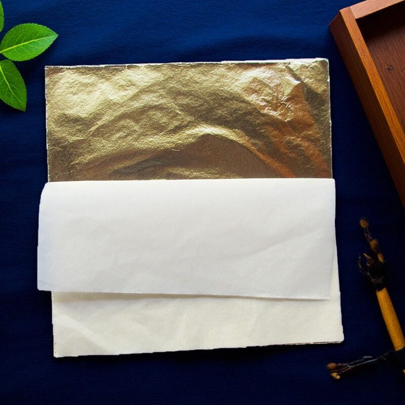 天雅岩彩画 金银铜铝箔 佛像贴金色用纸矿物国画矿物颜料烧箔专用