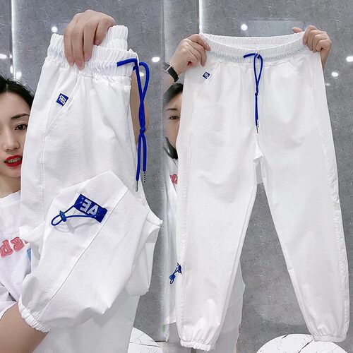 2023夏季薄款冰丝速干运动裤女