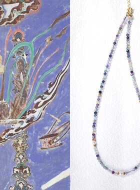 叠戴天然串珠项链BEKA多巴胺水晶