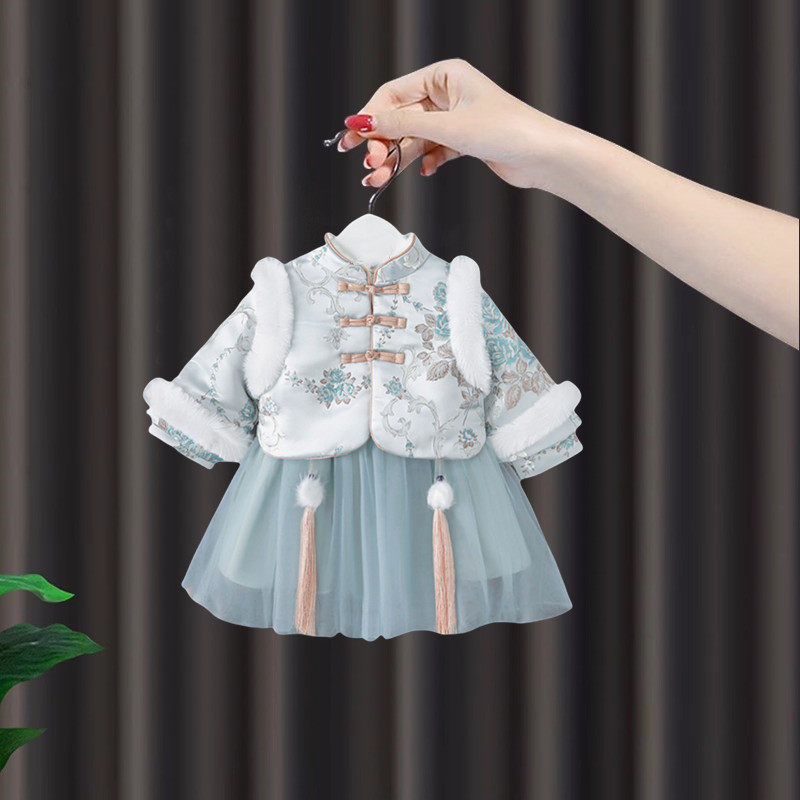 女童汉服连衣裙冬装儿童中国风唐装生日宝宝周岁礼服抓周宴拜年服,童装/婴儿装/亲子装,汉服,淘宝优惠券,粉丝福利购,淘宝优惠卷