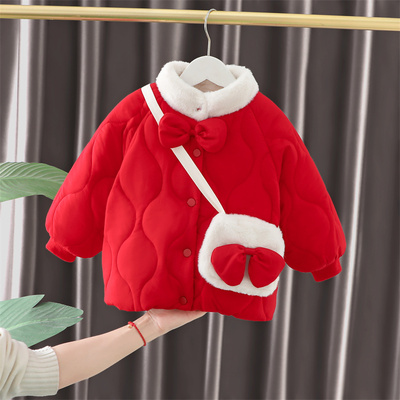 女童棉服冬装2025新款童装
