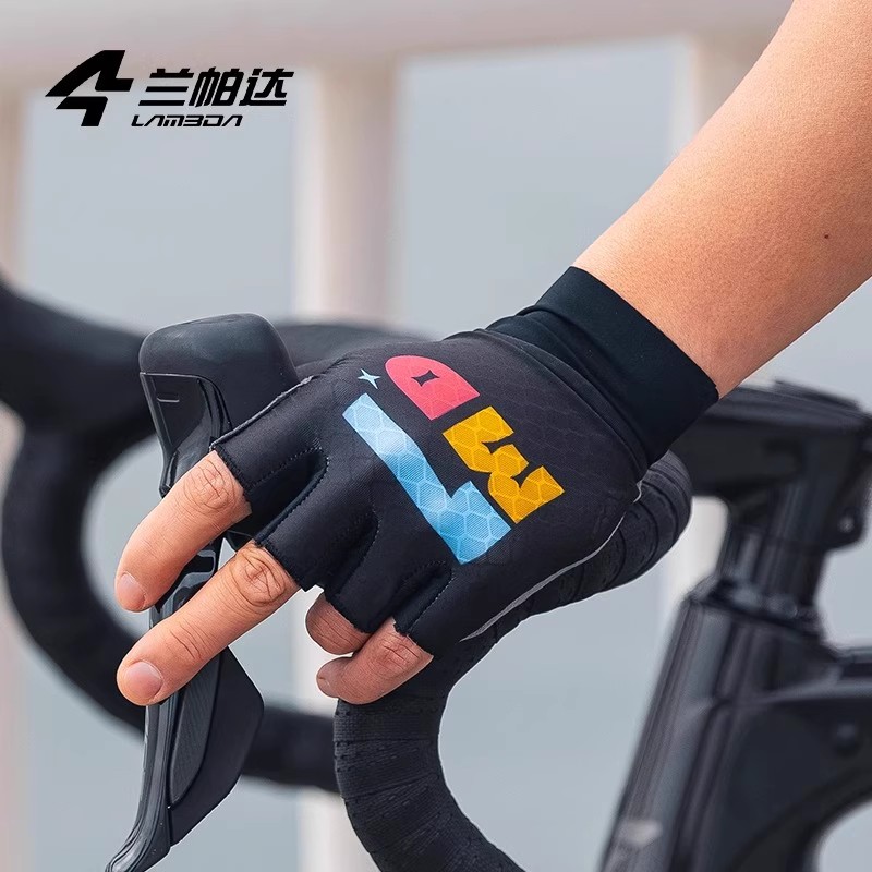 兰帕达新款春夏季骑行半指手套