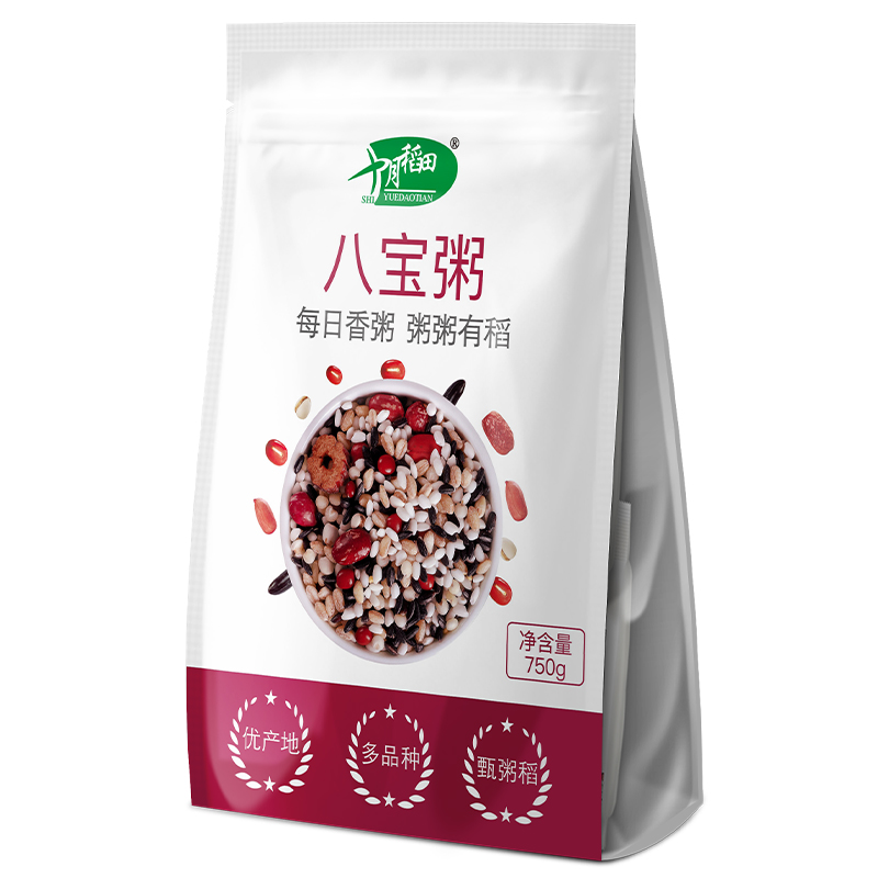 十月稻田杂粮八宝粥米五谷杂粮粗粮小包装熬粥750g*2易煮易熟清香