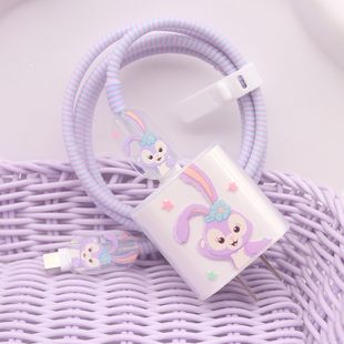 芭蕾兔iphone15/13手机数据线保护套14苹果20W充电器ipad透气软壳