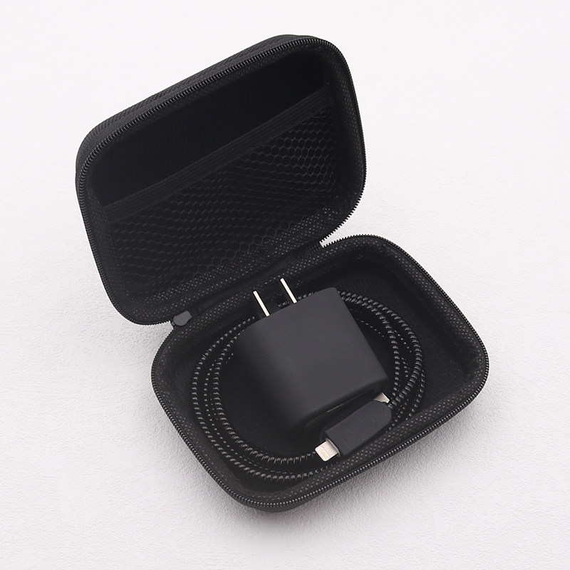 黑色苹果15/14plus数据线保护套缠绕13适用20W充电器壳AirPods套