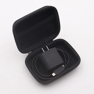 黑色苹果15/14plus数据线保护套缠绕13适用20W充电器壳AirPods套