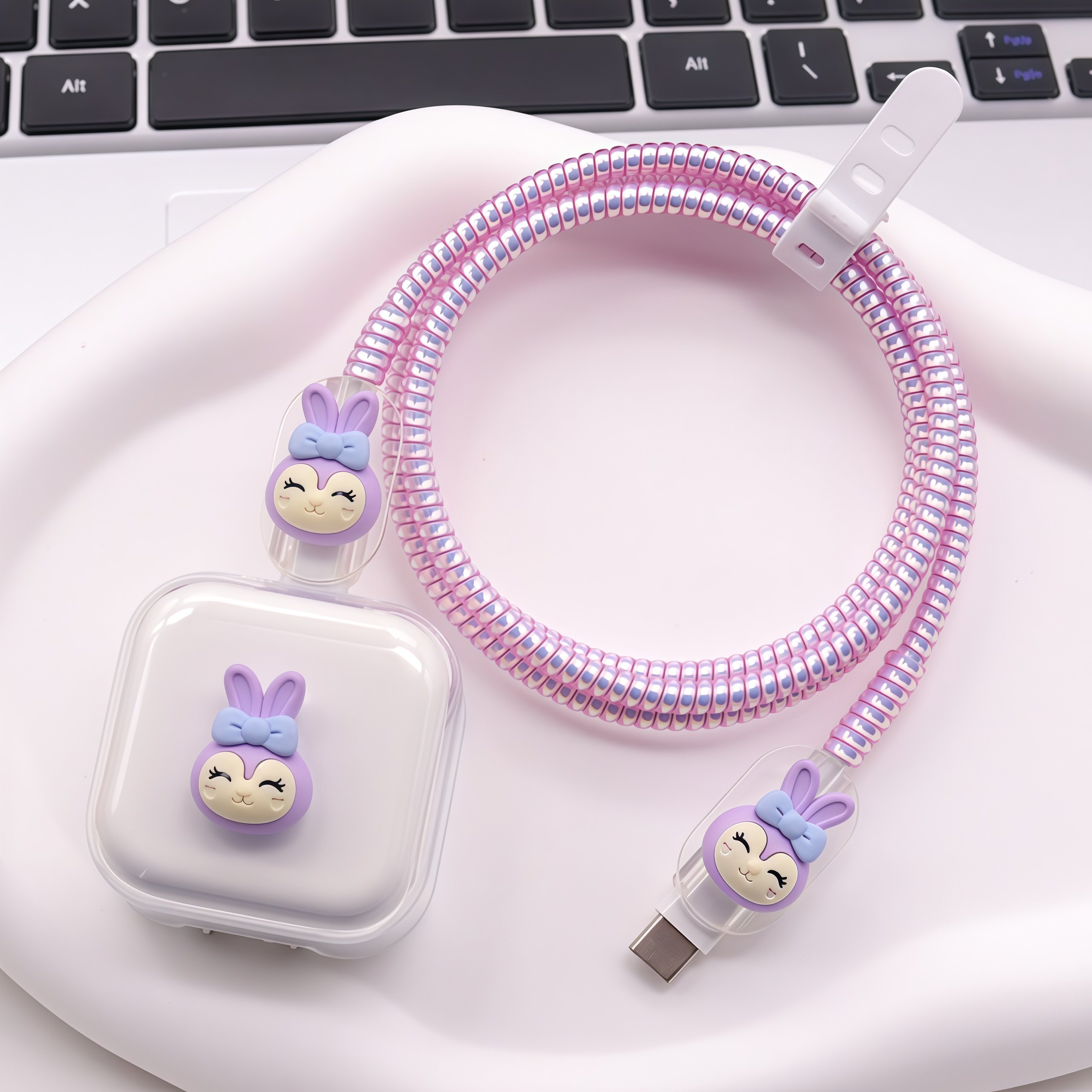 创意适用苹果40W充电器套17充电线保护套16/15promax数据线缠绕绳