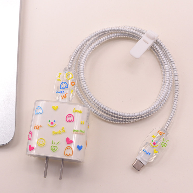 适用苹果17promax数据线保护套15充电头软壳16/14电线缠绕绳ipad