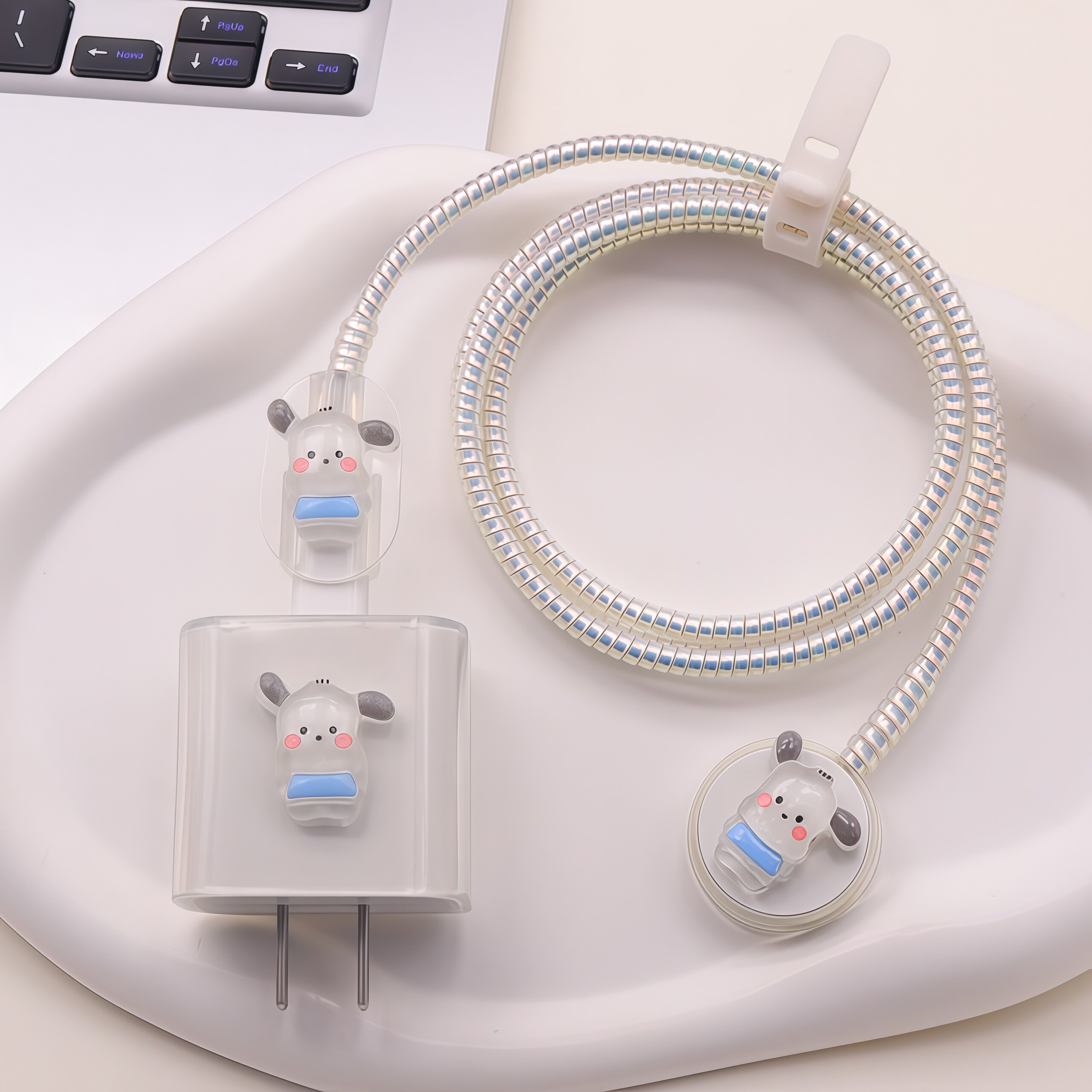 适用苹果Ultra3手表充电线保护套watchSE磁力圆头壳S11电源缠绕绳