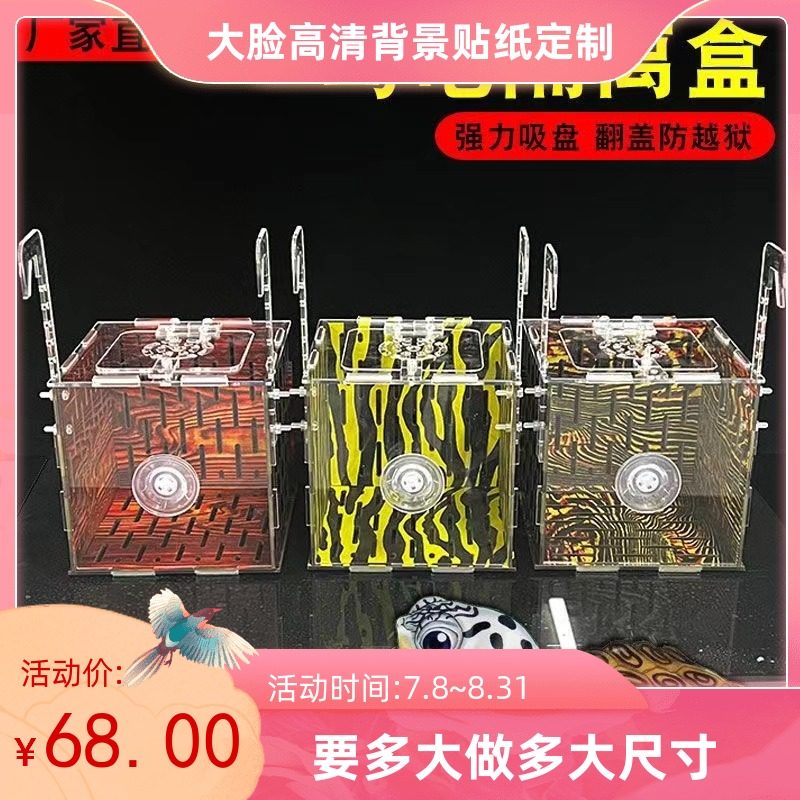 高端生态乌龟组装盒窄桥苗龟蛋发色木纹盒子隔离盒实木定制尺寸