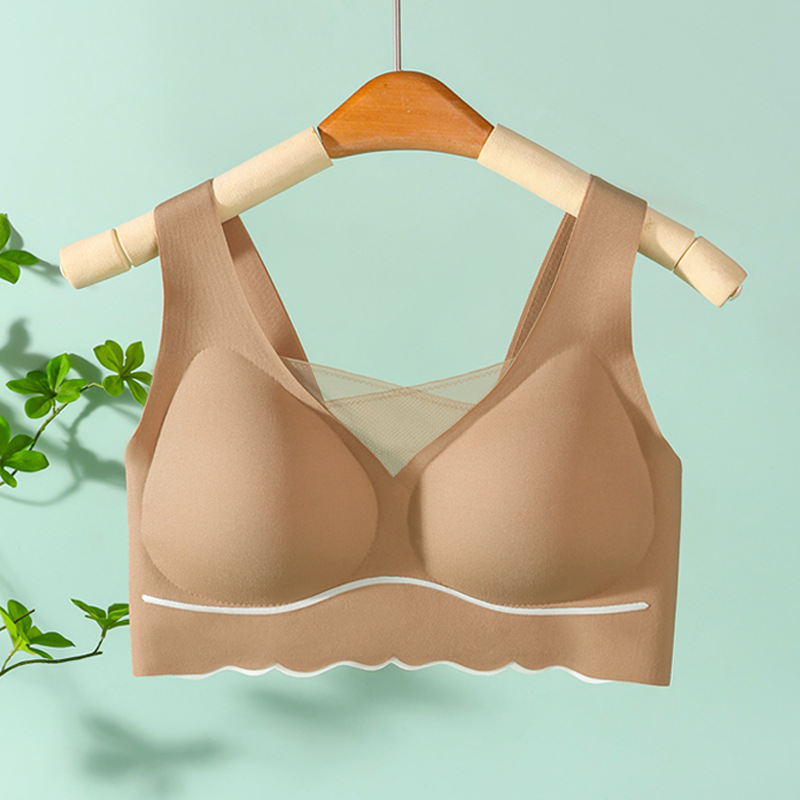 大码新款大码内衣大胸大显小胸聚拢收副乳防下垂女薄款胖mm无痕