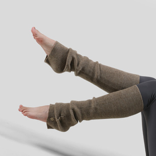 MEIKAN瑜伽袜空中芭蕾舞蹈袜女防滑护腿袜套踩脚运动袜及膝y2k