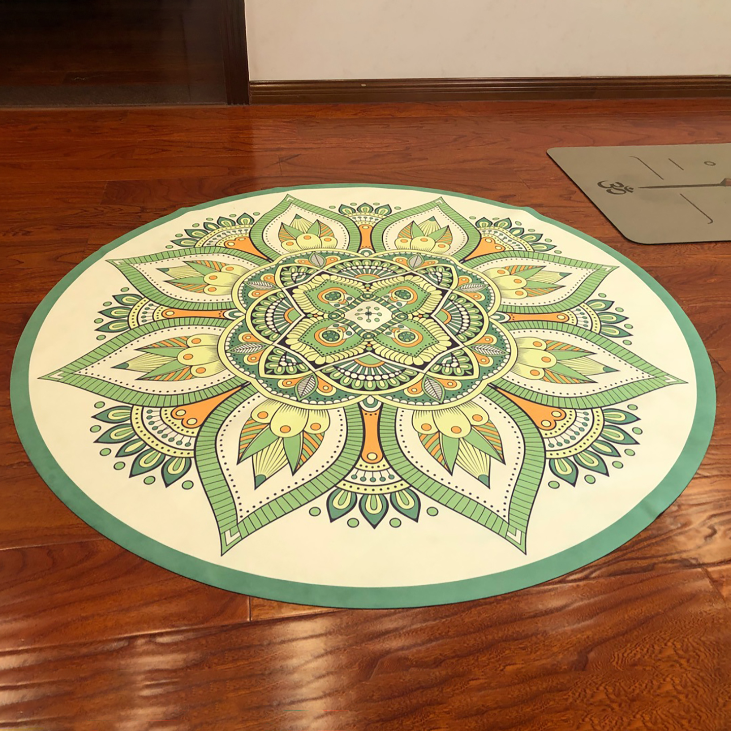 可折叠超薄圆形瑜伽垫