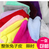 精品獭兔皮整张獭兔毛汽车扶手箱垫手机壳手拿包皮毛领兔毛皮料